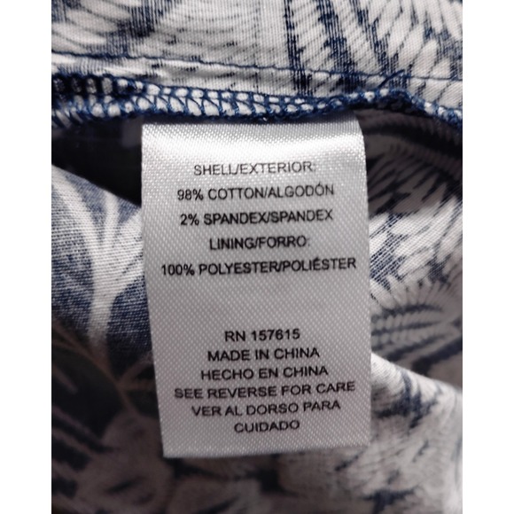 Rachel Zoe Womens 10 Navy White Tropical Print Smocked Bodice Romper - Picture 6 of 10